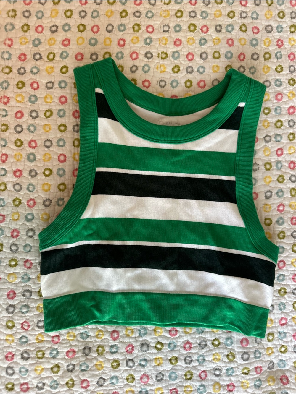 Offline by Aerie Striped Tank Top in Green & Black